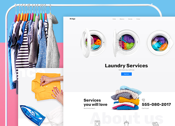 Laundry Service Bridge Theme Demo